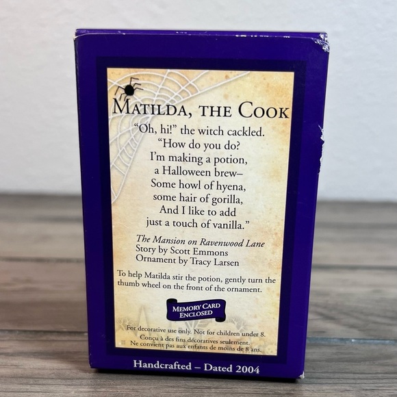 HALLMARK Keepsake Vintage 2004 NIB Halloween Ornament Witch MATILDA, THE COOK! - Picture 2 of 8